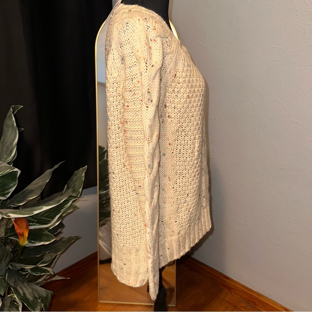 Urban Decay Beige Confetti Cable Knit Sweater | Size Small - Picture 6 of 9
